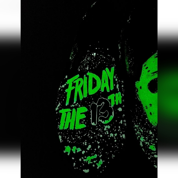 Vans HOUSE OF TERROR Classic Slip On Horror Friday 13th Glow in Dark NEW UK 9 - Picture 10 of 16